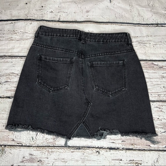 PacSun Denim Raw Hem A Line Mini Skirt Size 25 - Picture 7 of 7